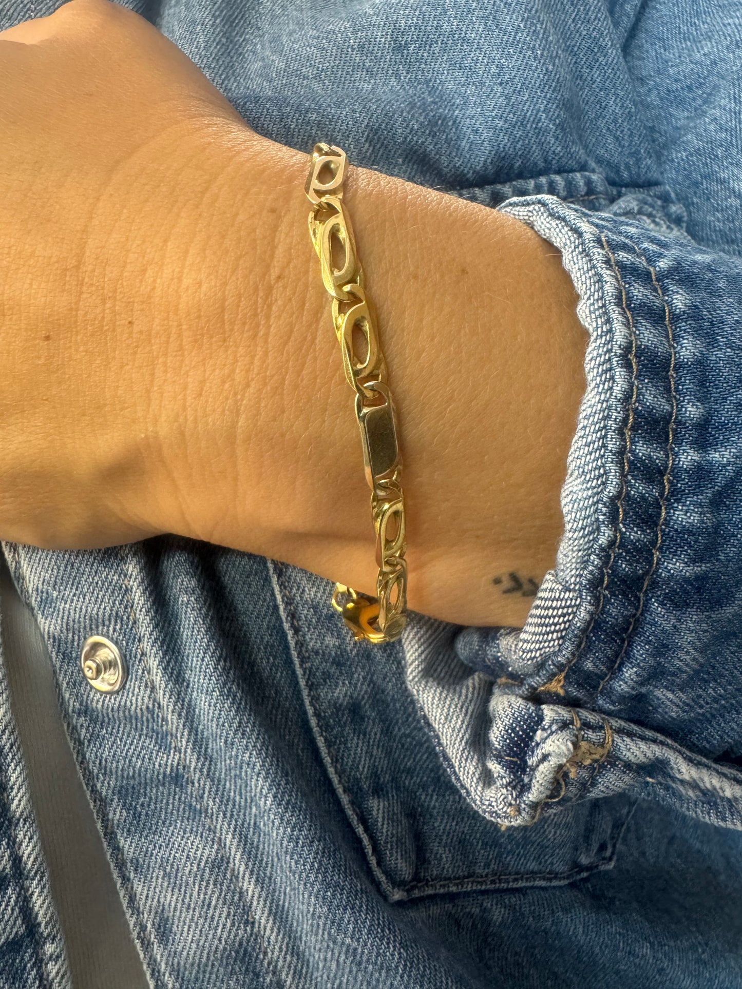 18K gold link bracelet