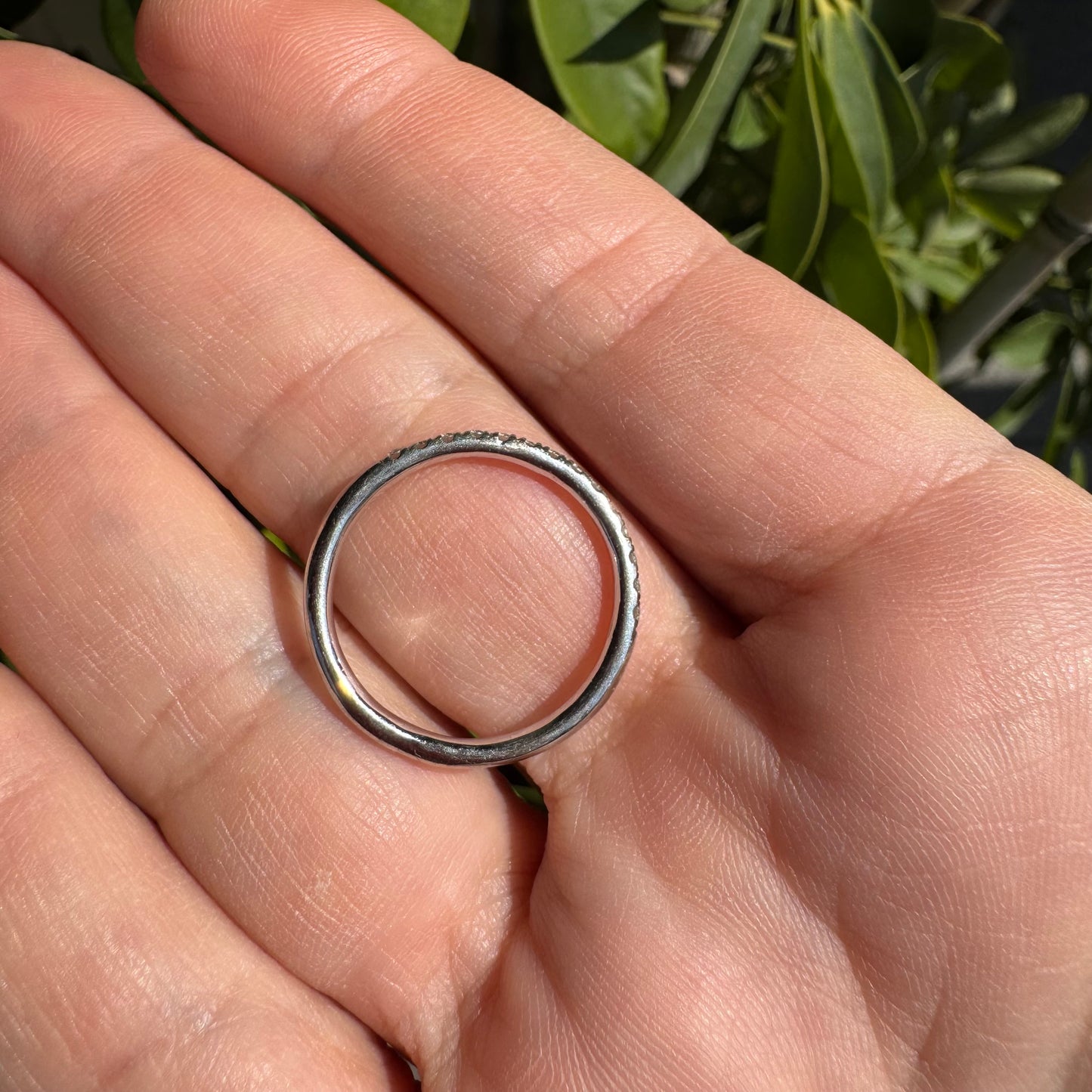 14K gold Half-Eternity ring set with Diamonds