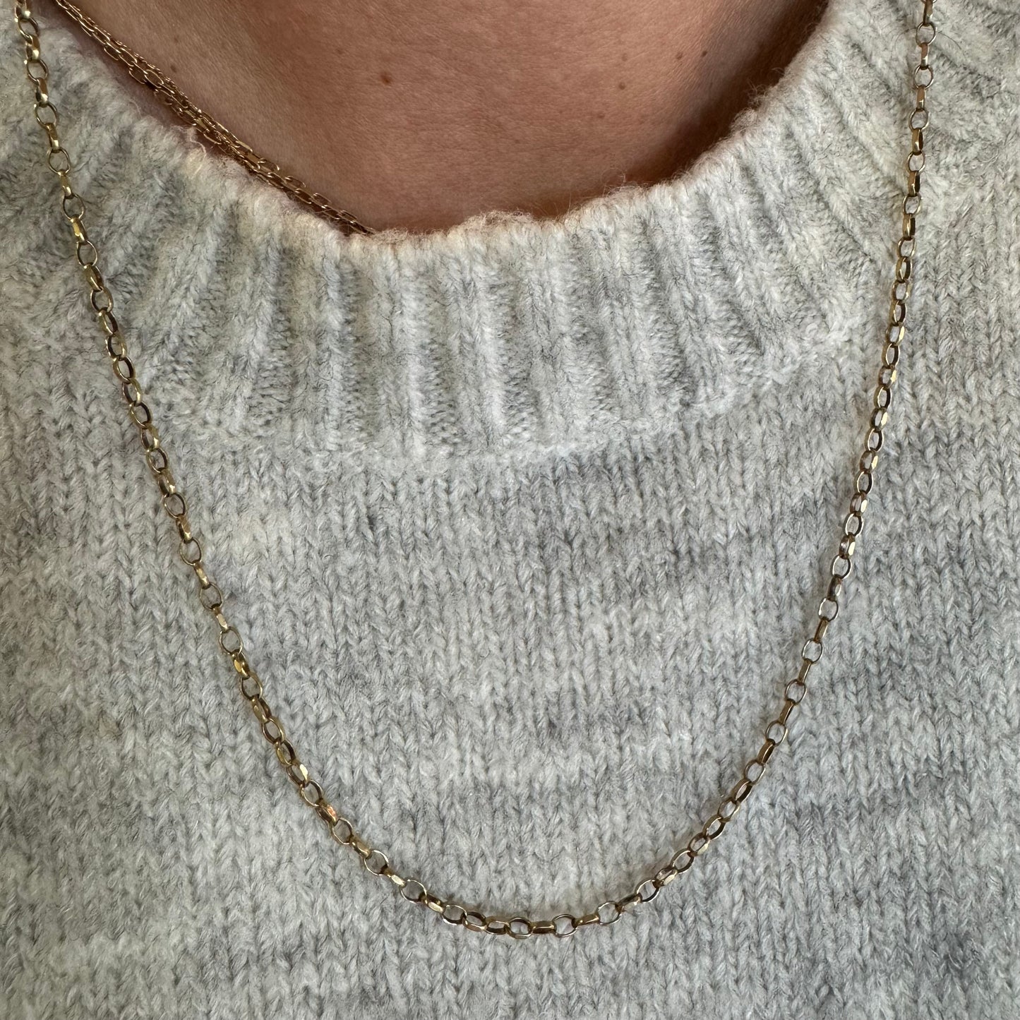 10K yellow gold link necklace
