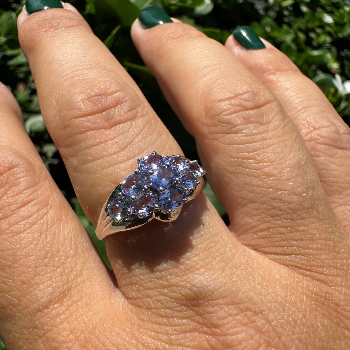 14K gold ring set with Amethyst