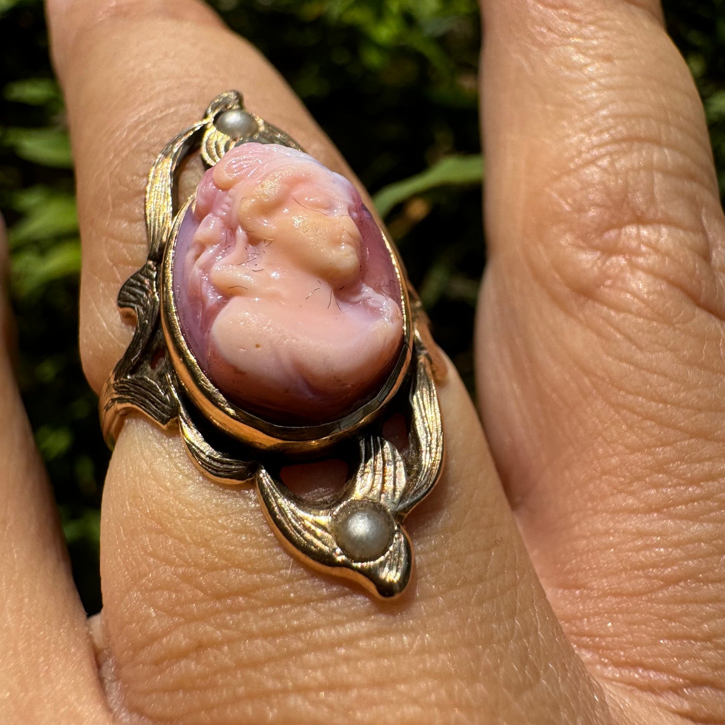 14K gold Cameo ring