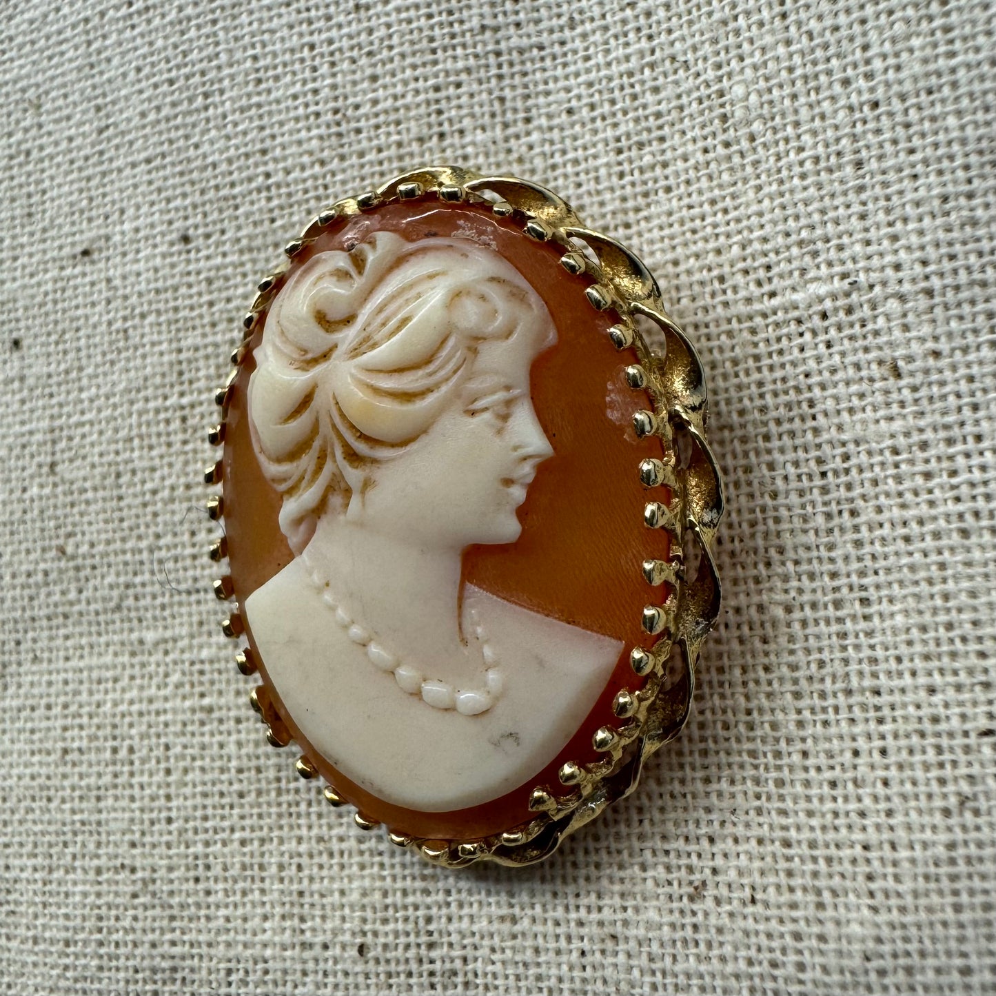 14K gold Cameo Pendant & Brooch