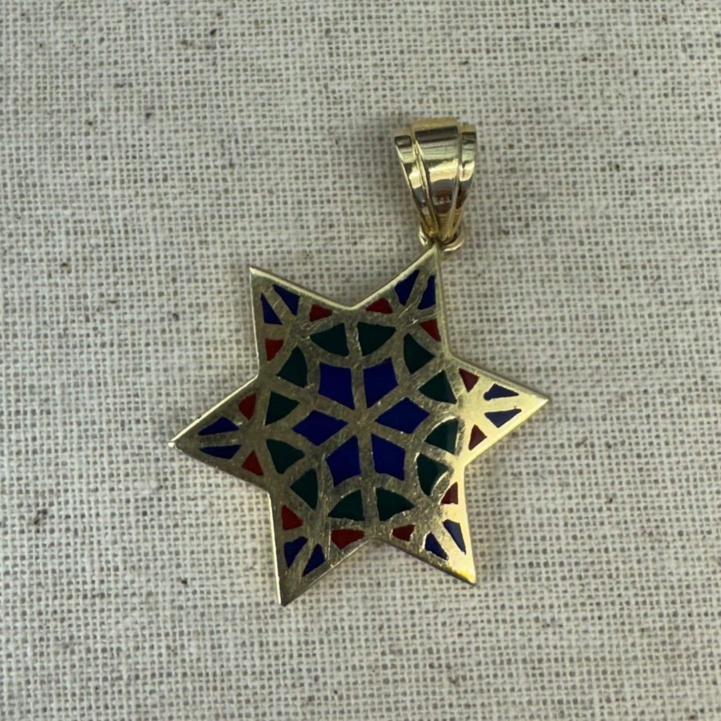 14K gold Star of David pendant
