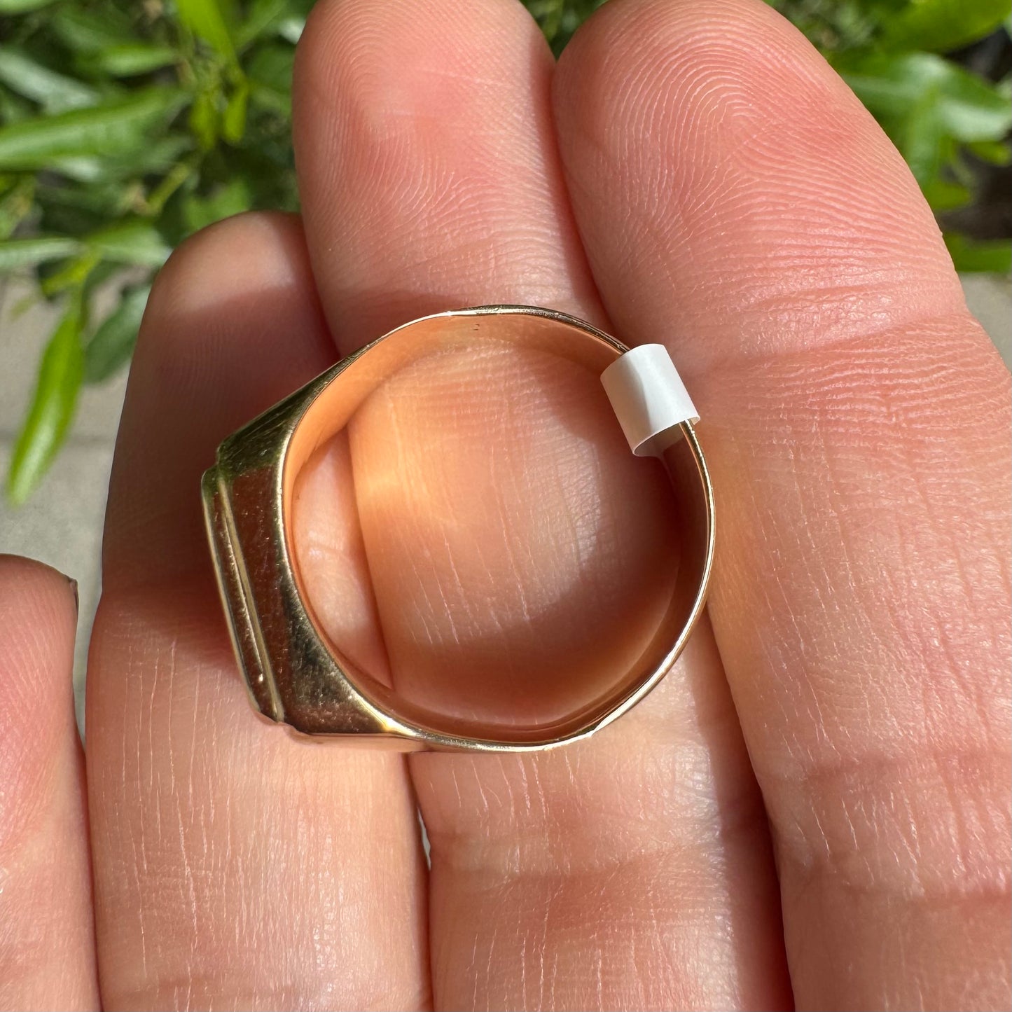 14K gold ring set with Black Onyx