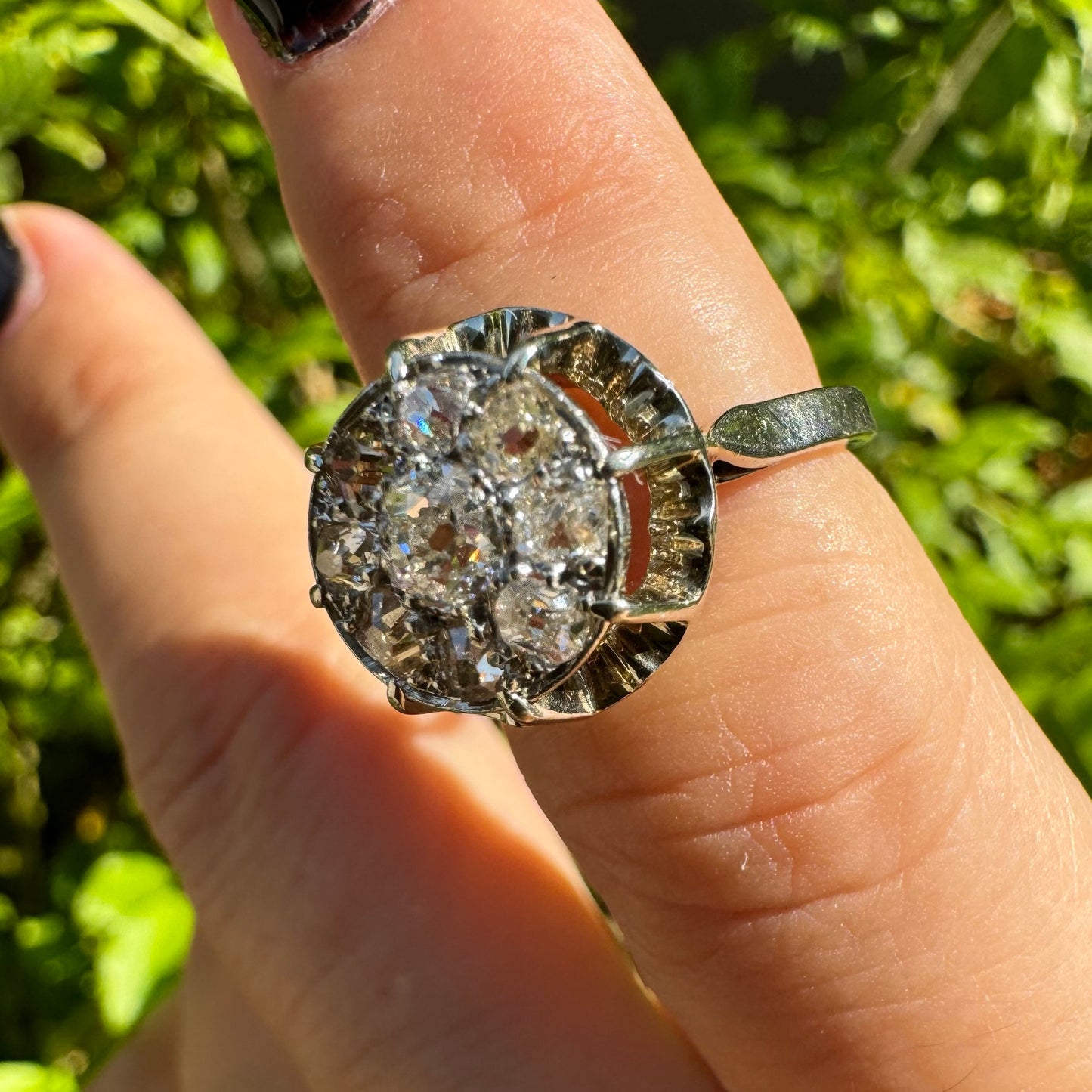 18K white gold ring set with Diamonds