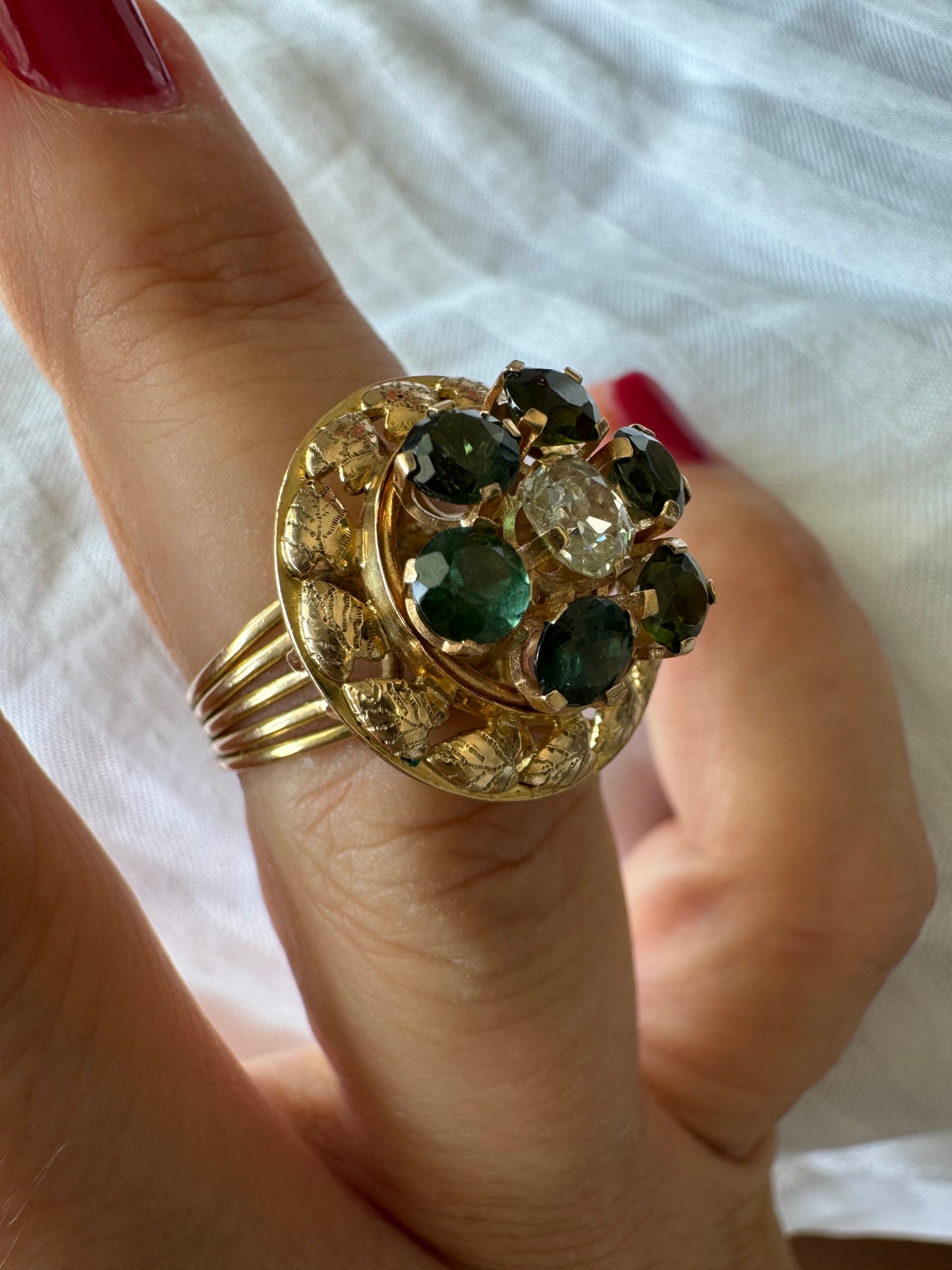 18K gold interchangeable ring — four rings in one