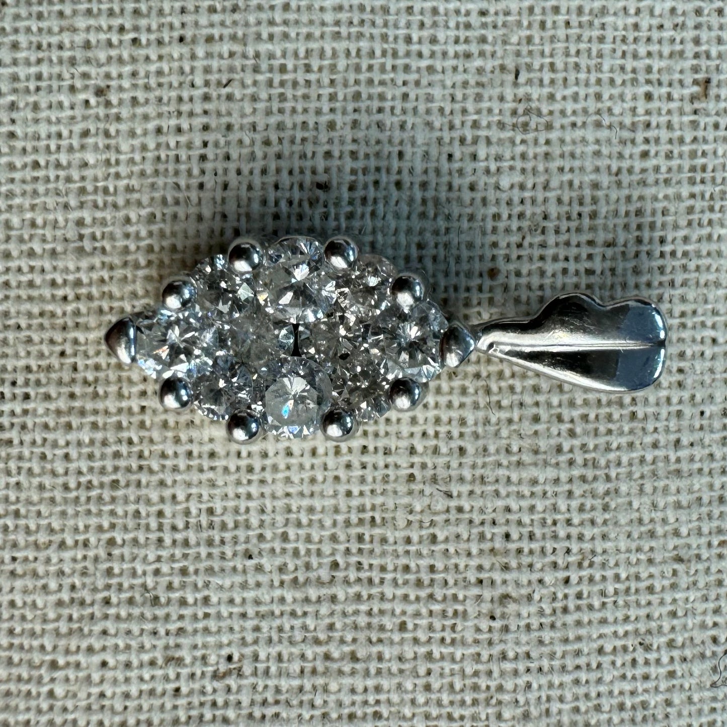 14K gold pendant set with Diamonds