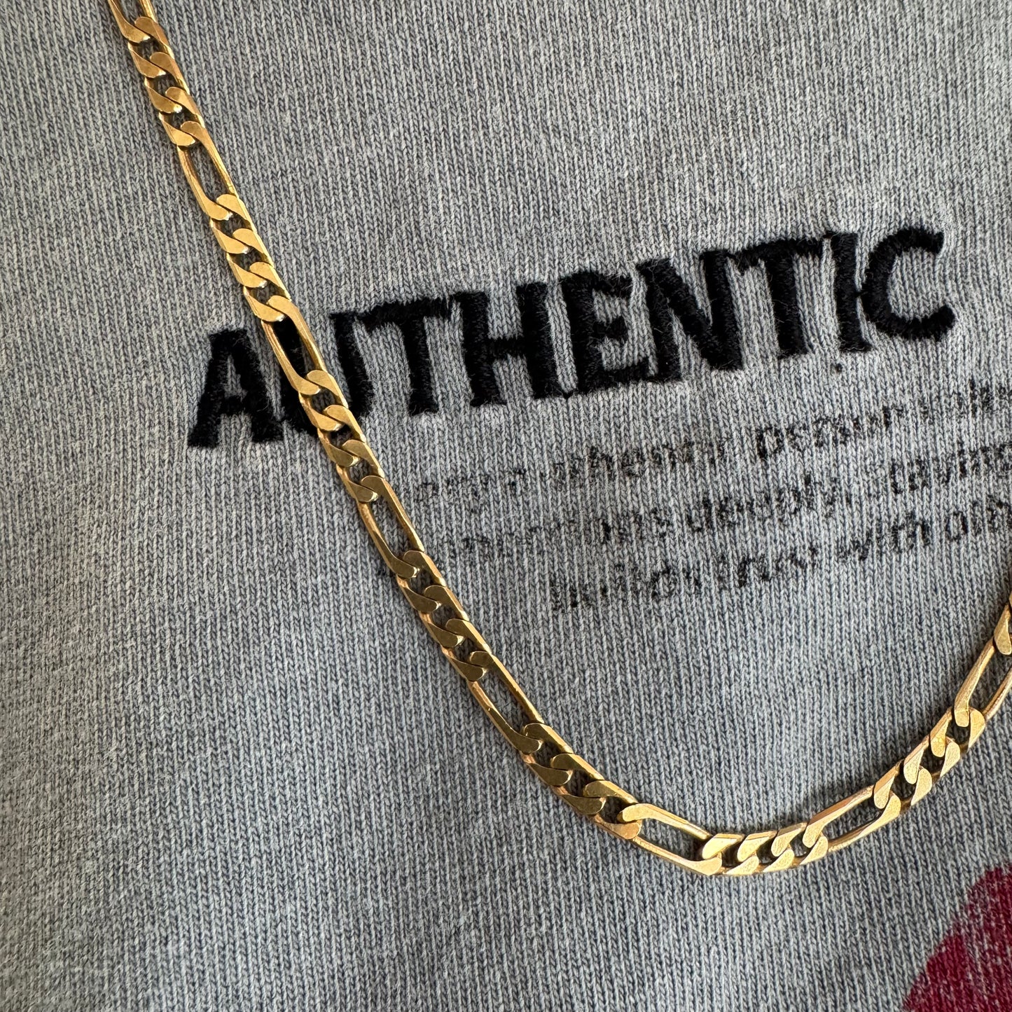 14K gold Figaro chain necklace