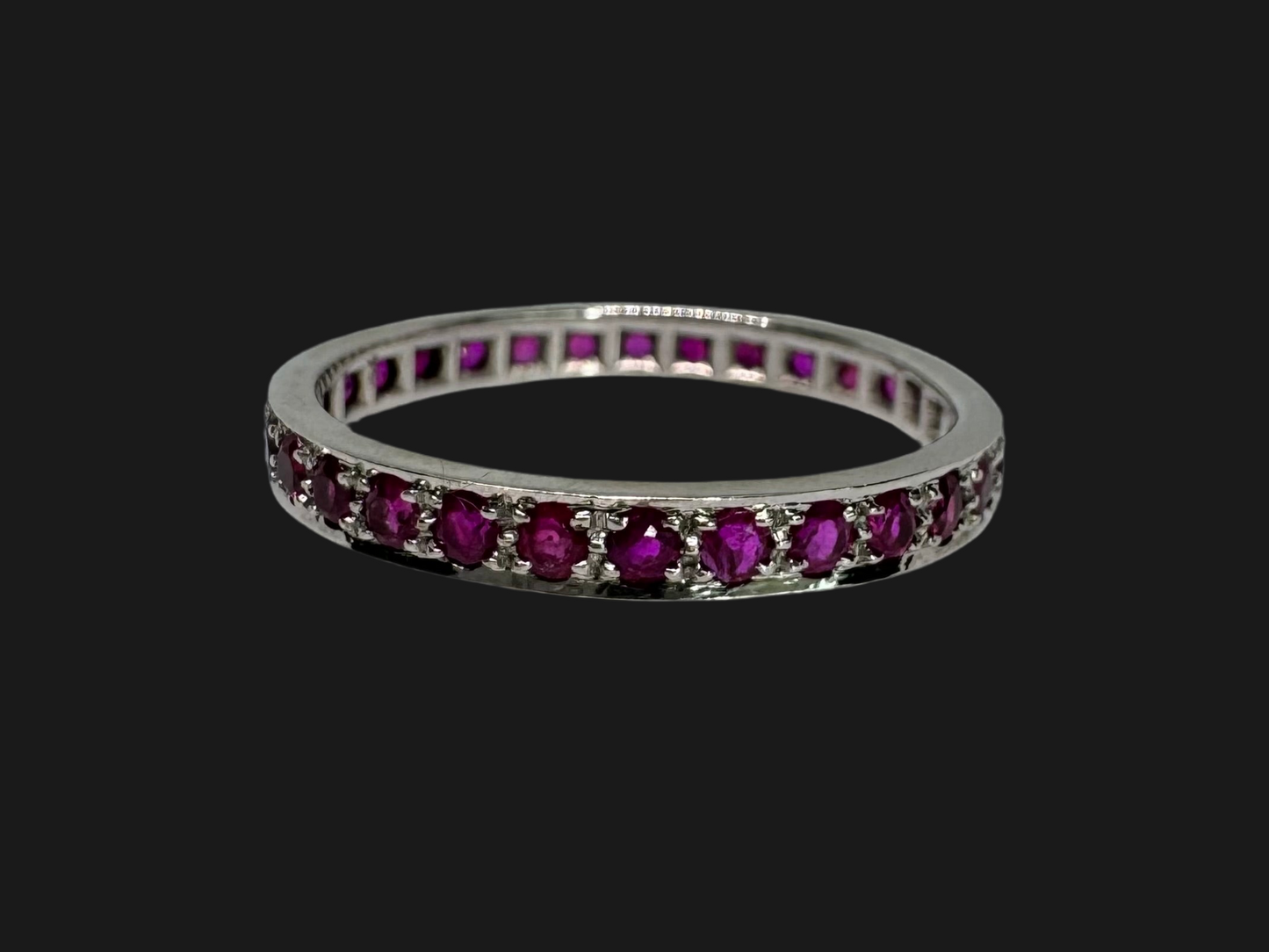 18K gold Eternity ring set with Rubies