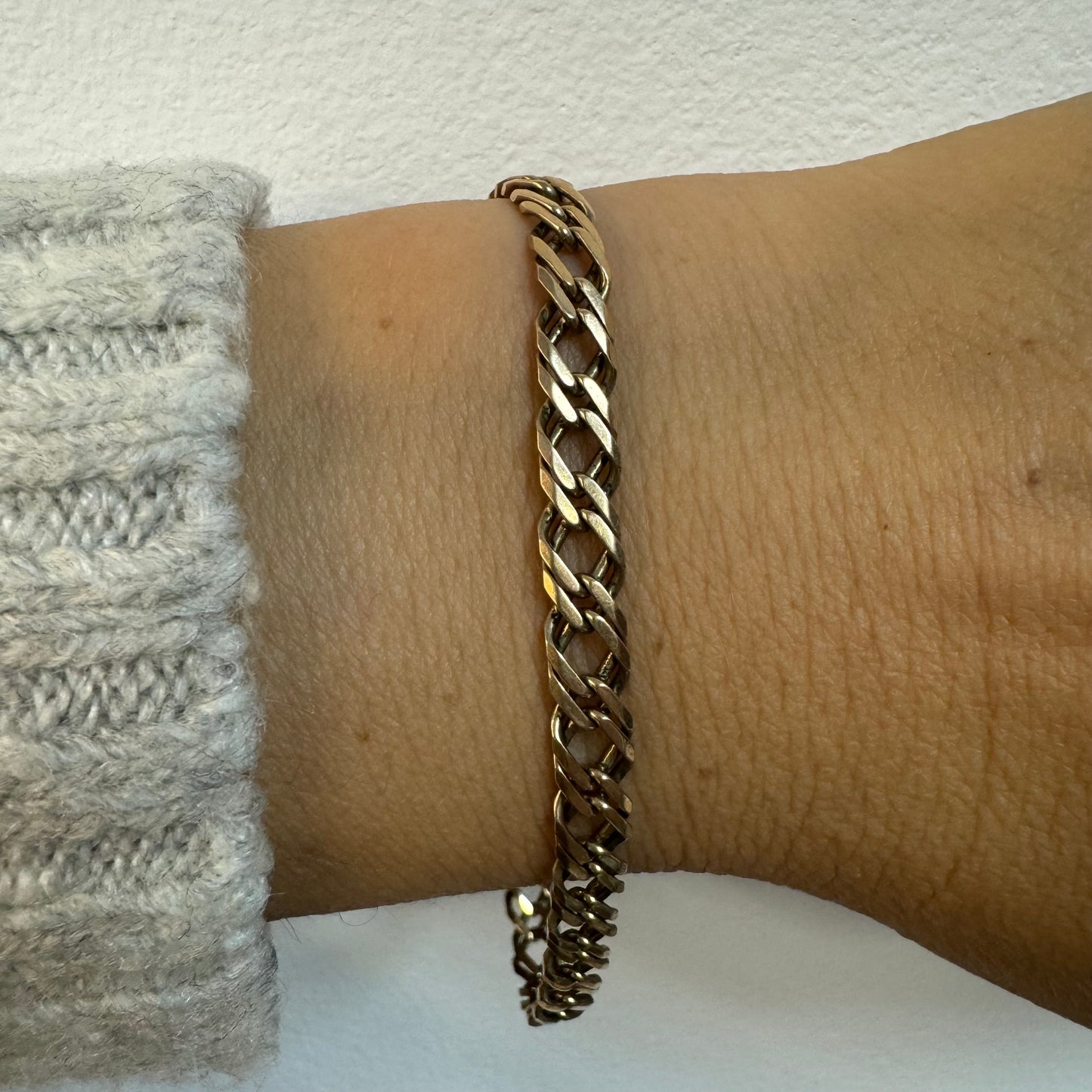 צמיד זהב צהוב 9 קראט חוליות גמישות