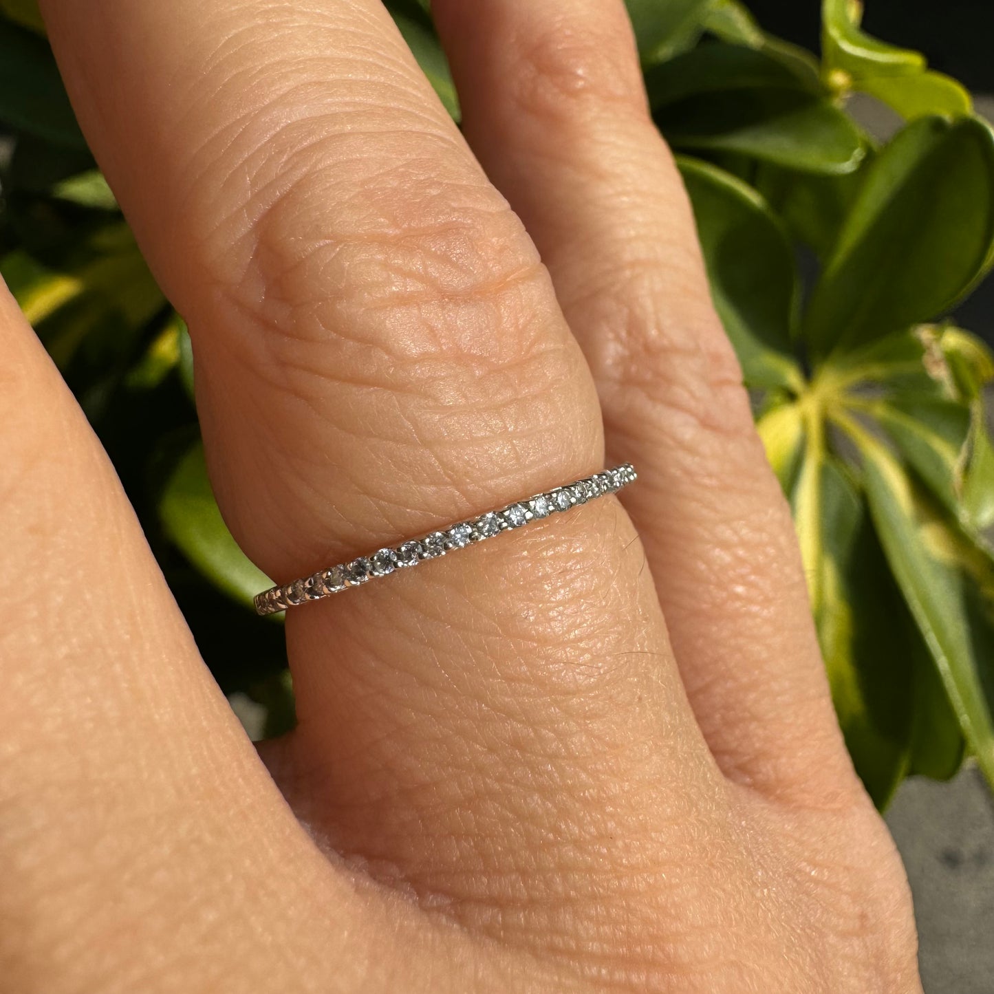 14K gold ring set with Diamonds