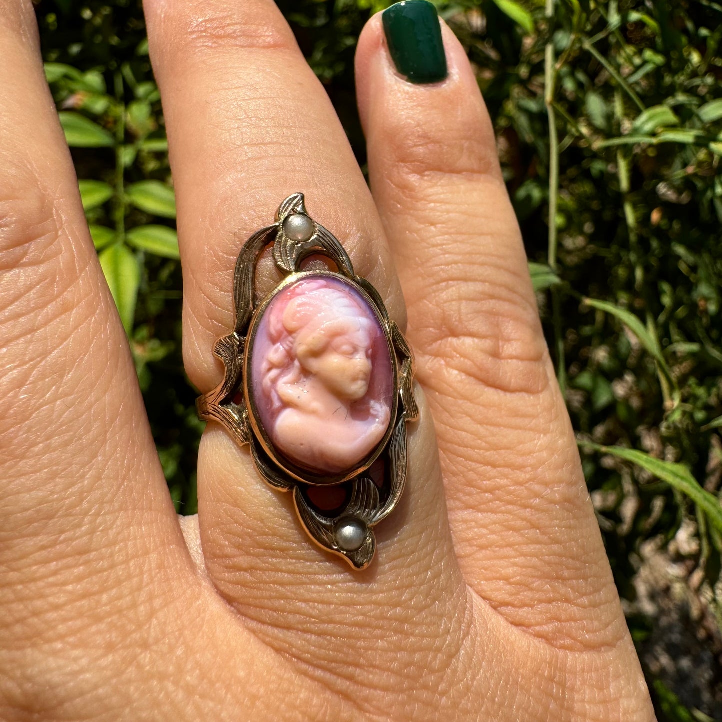 14K gold Cameo ring
