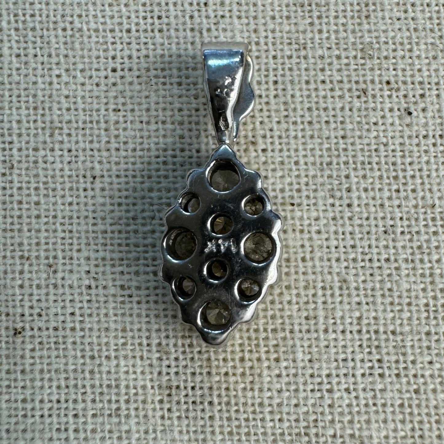 14K gold pendant set with Diamonds