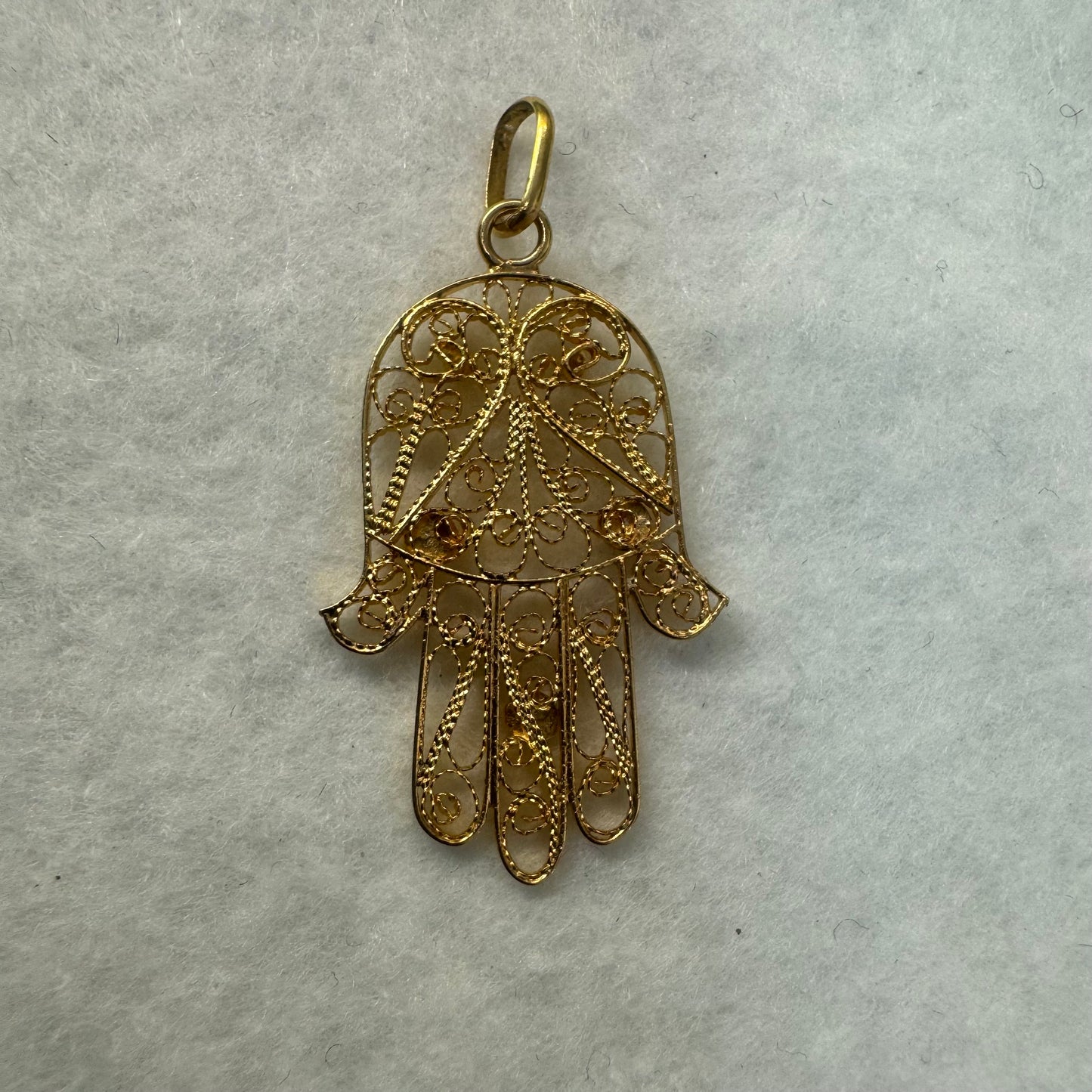 18K gold “Hamsa” pendant