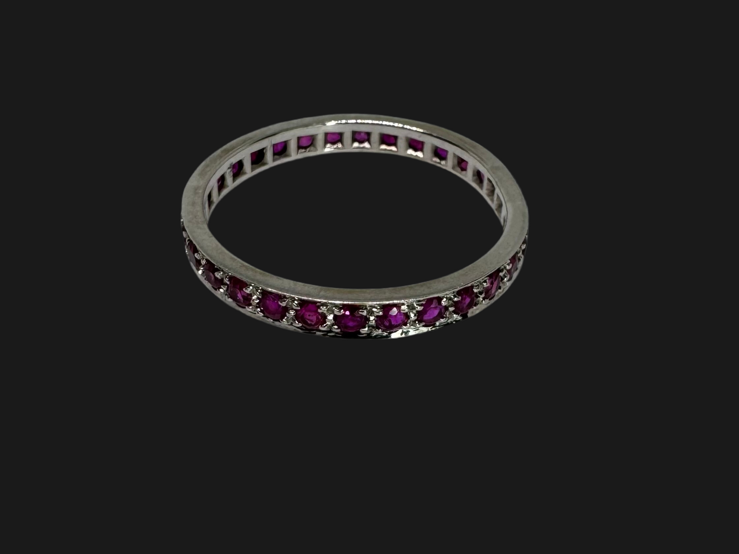 18K gold Eternity ring set with Rubies