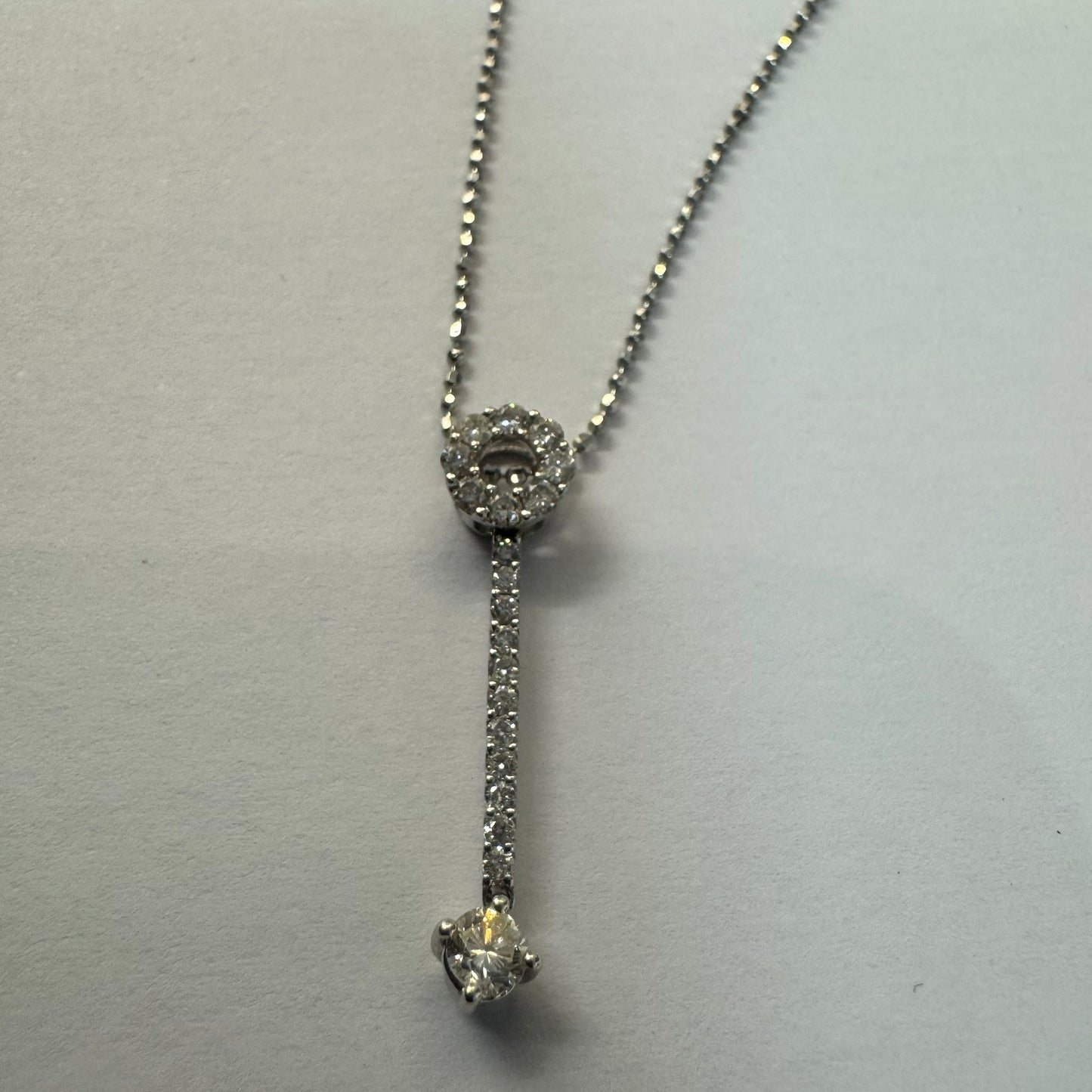 14K gold elegant and delicate Diamonds necklace