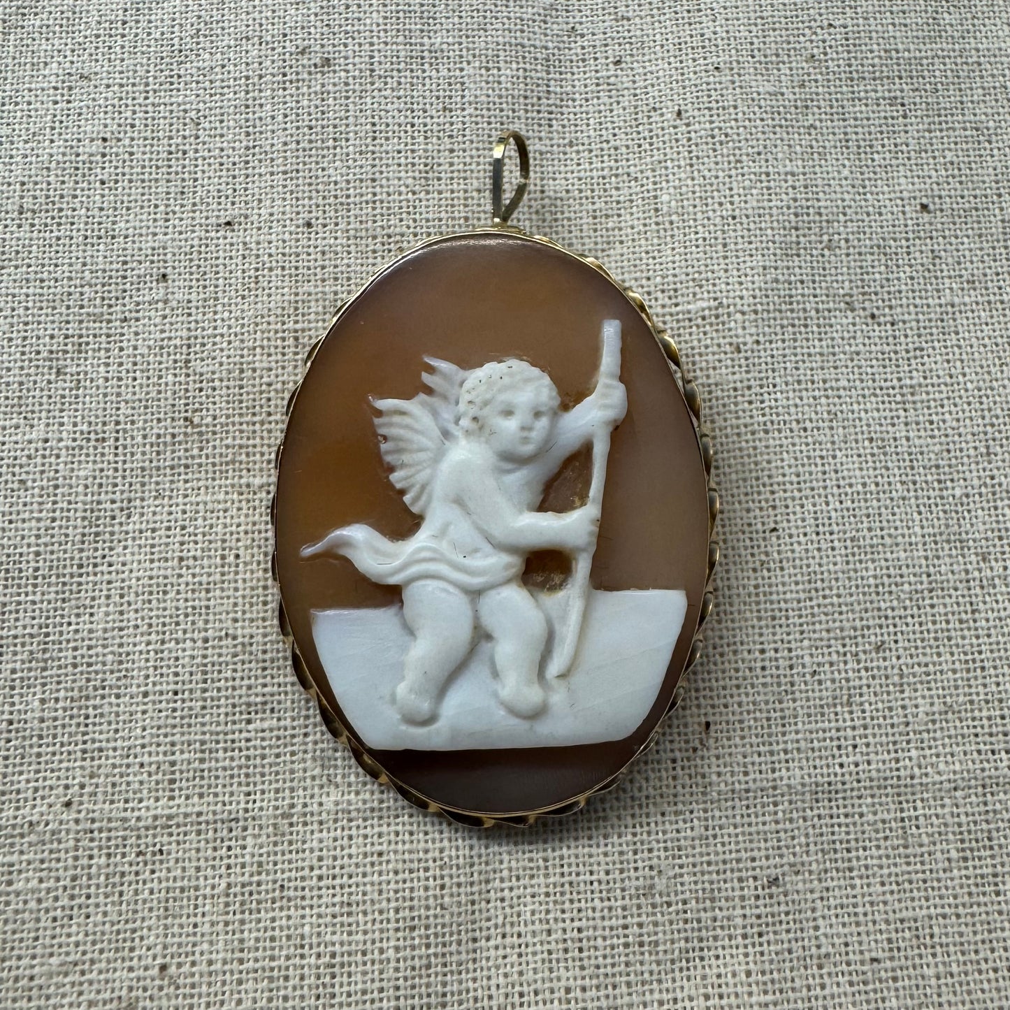 14K gold Cameo pendant & Brooch