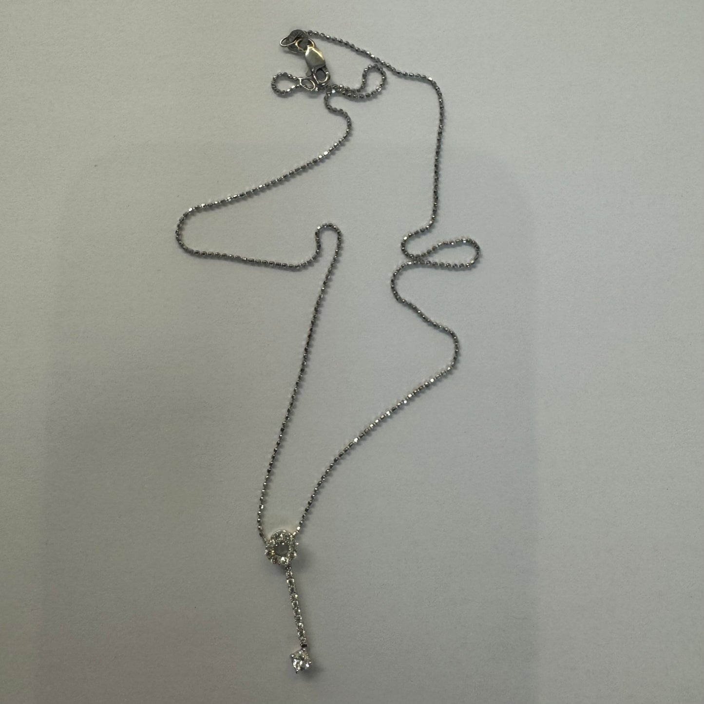 14K gold elegant and delicate Diamonds necklace