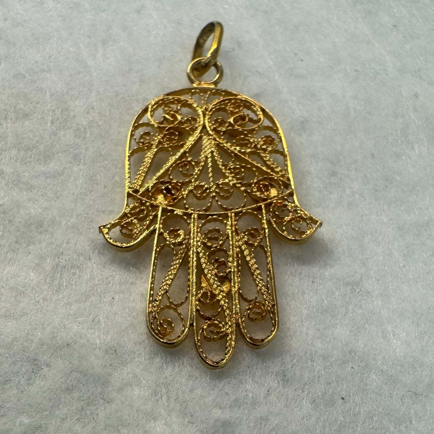 18K gold “Hamsa” pendant
