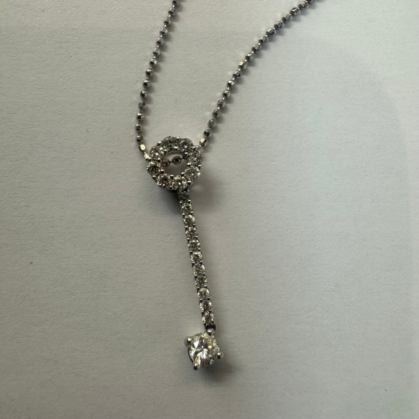 14K gold elegant and delicate Diamonds necklace