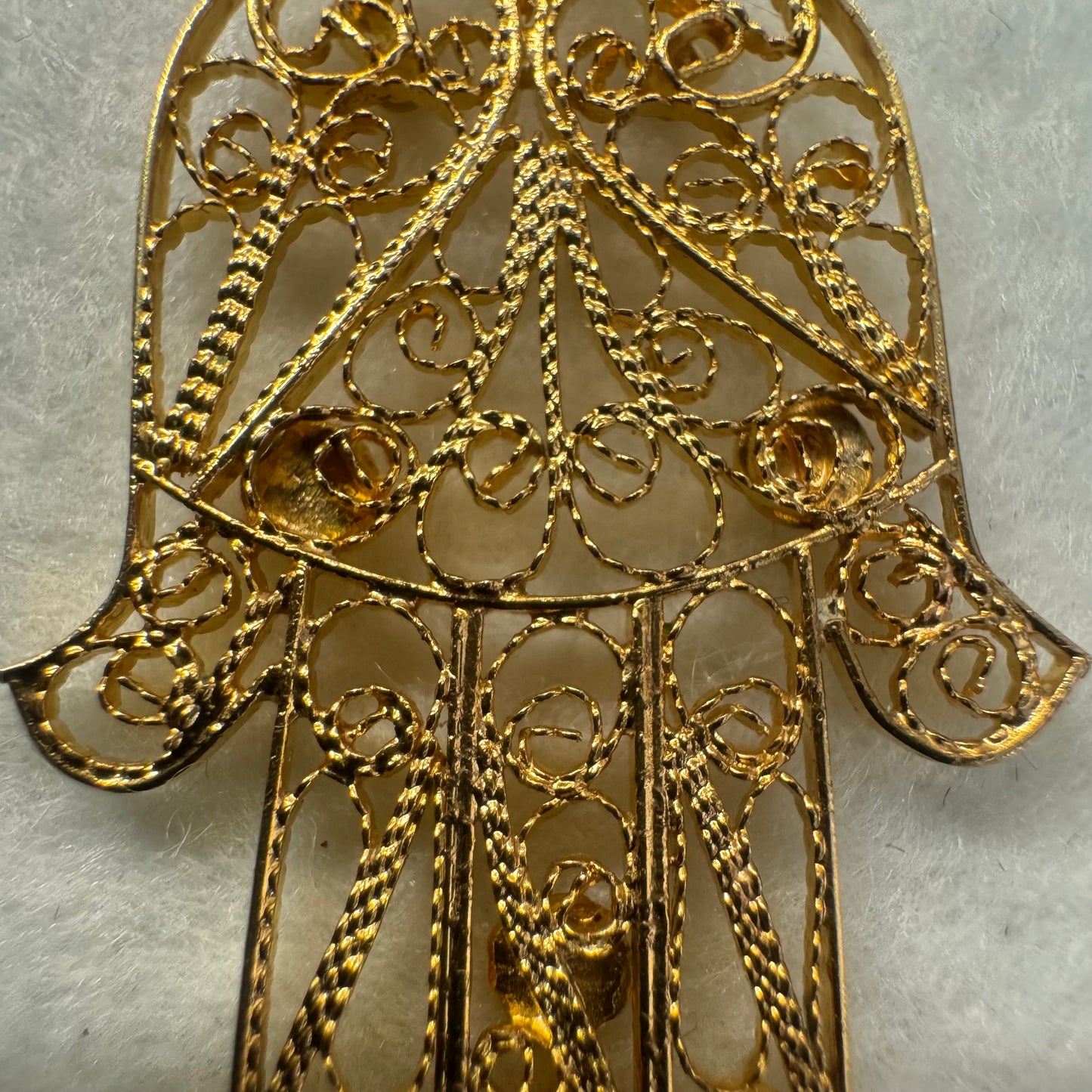 18K gold “Hamsa” pendant