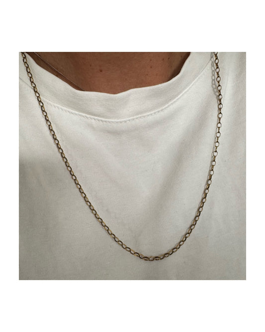 שרשרת זהב צהוב 10 קראט חוליות