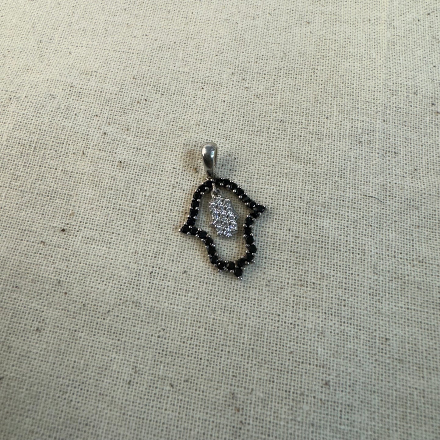 14K gold “Hamsa” pendant set with Diamonds