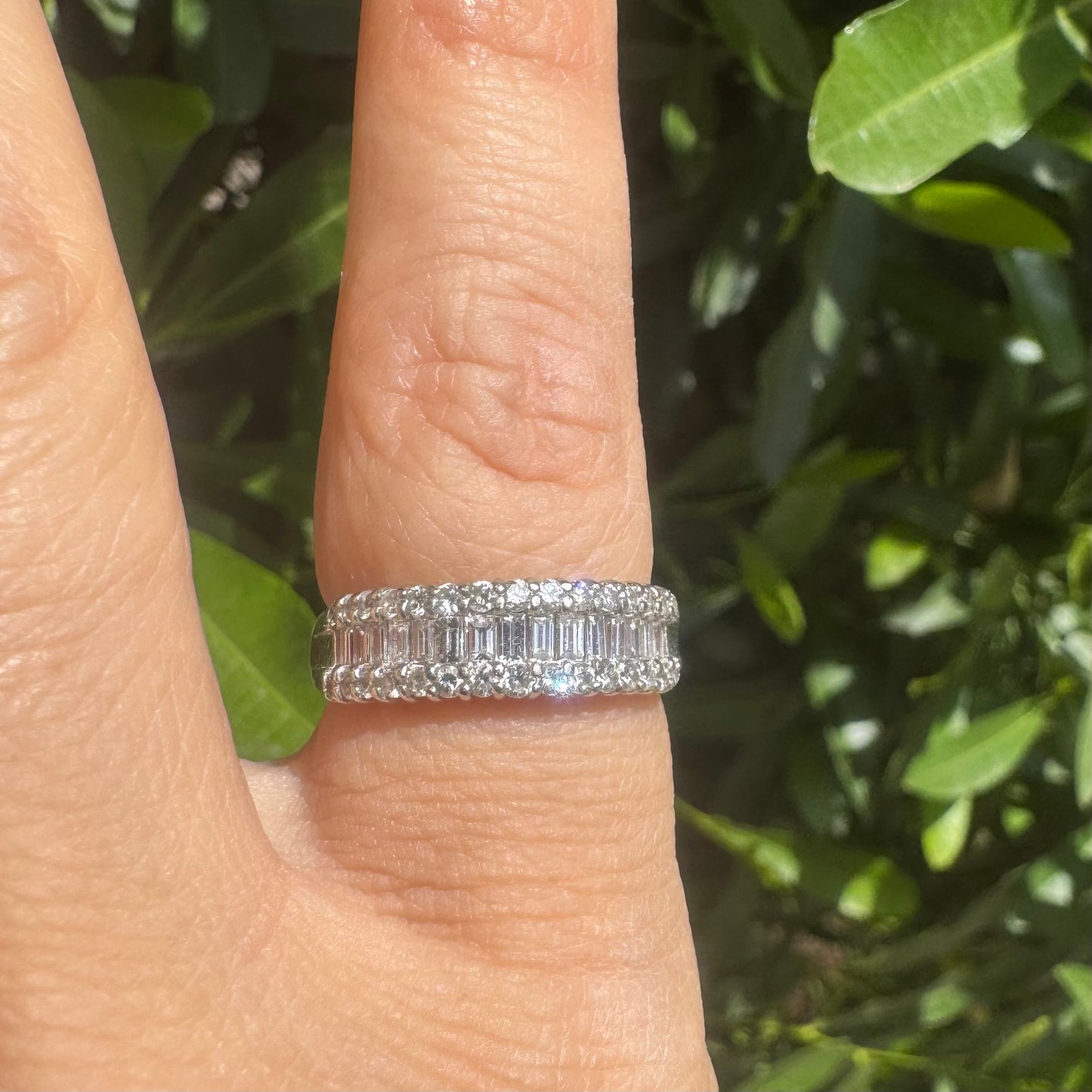 14K gold ring set with Aquamarine, Citrine and Rose Quartz, framed by a pave’ of sparkling diamonds