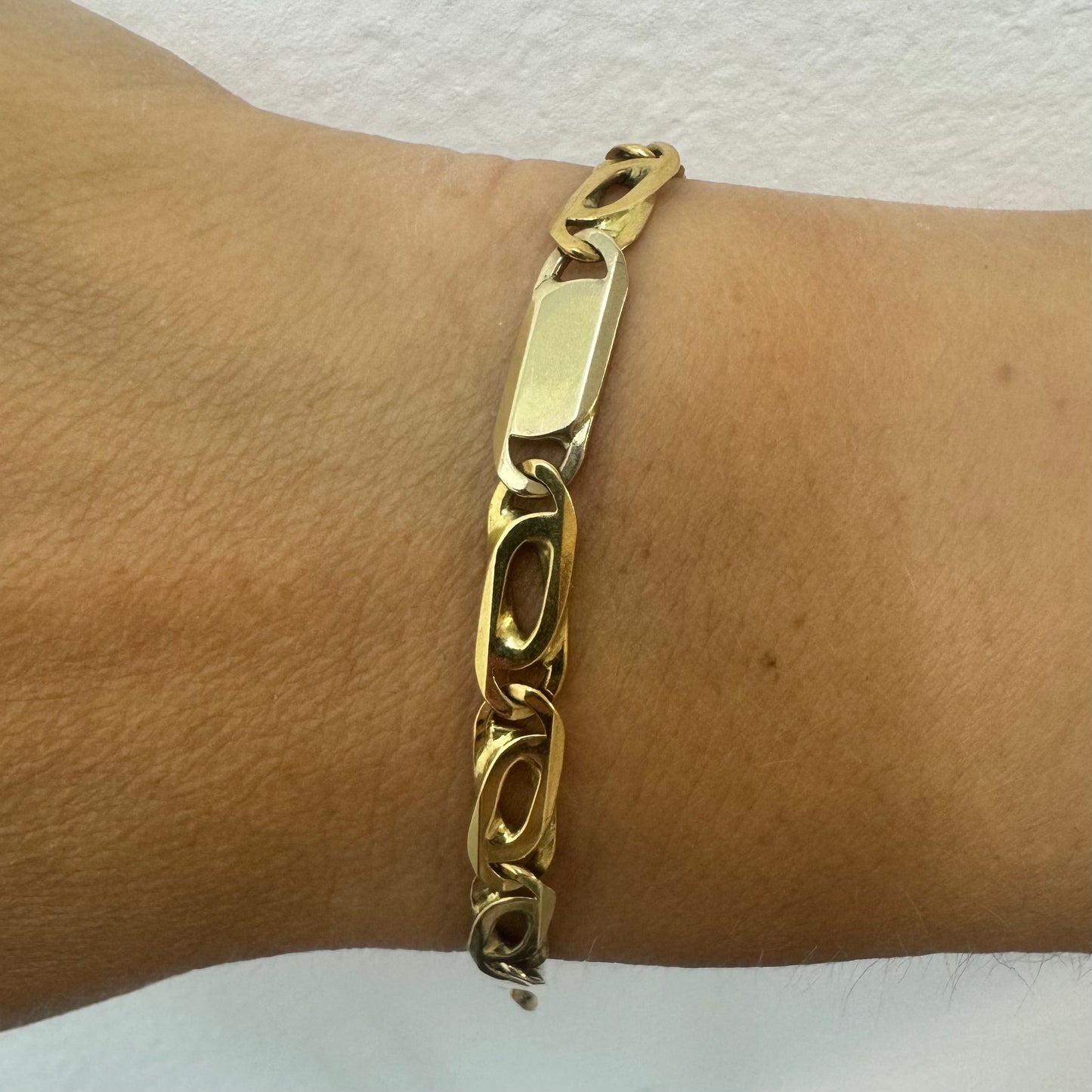 18K gold link bracelet