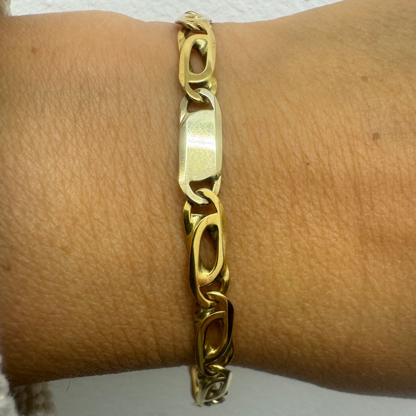 18K gold link bracelet