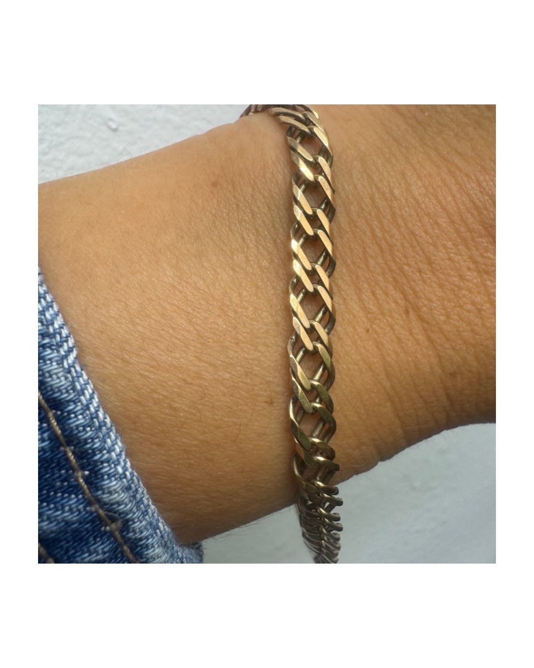 צמיד זהב צהוב 9 קראט חוליות גמישות